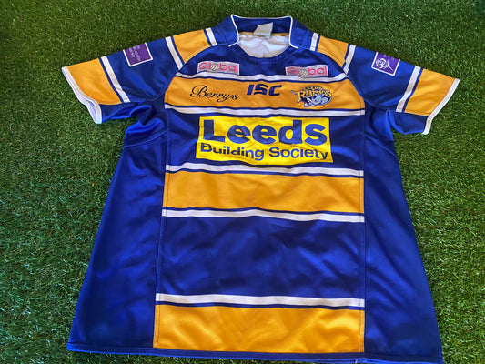 Leeds Rhinos England Rugby League Football Large Mans ISC Made Jersey