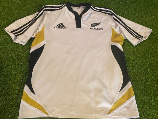 New Zealand All Blacks Rugby Union Football Medium Mans Adidas Made Away Jersey