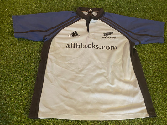 New Zealand All Blacks Rugby Union Football Large Mans Vintage Adidas Made Jersey