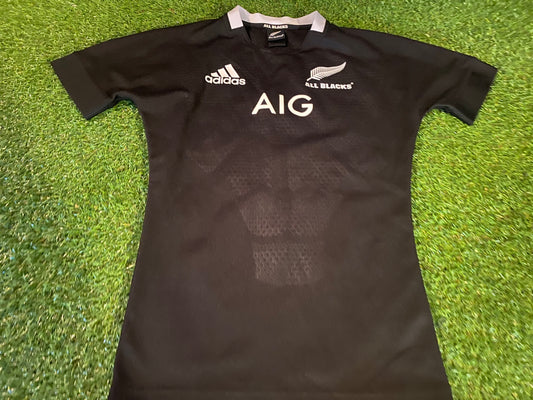 New Zealand All Blacks Rugby Union Football Small Mans Adidas Made Home Jersey