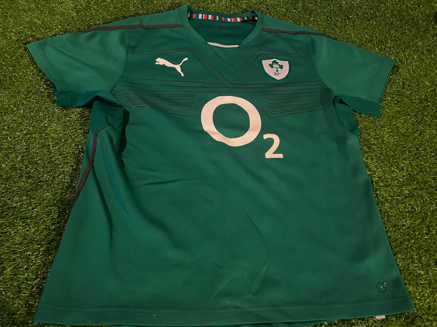 Ireland IRFU Eire Irish Rugby Union Football XXL 2XL Mans Puma Made Home Jersey