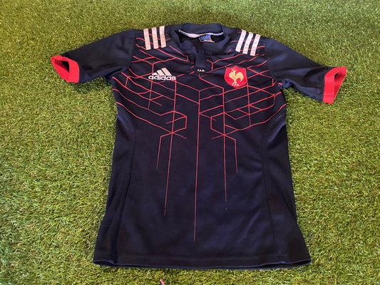 France French FFR Rugby Union Football Small Mans Adidas Made Home Jersey