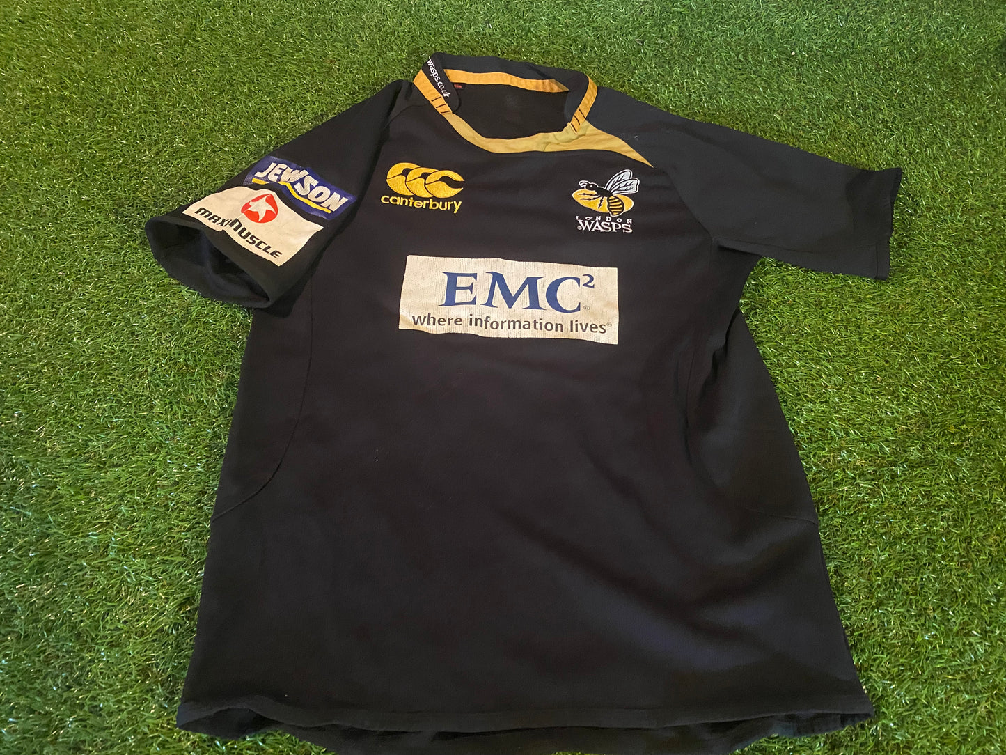 Wasps England Rugby Union Football Medium Mans Vintage CCC Made Jersey