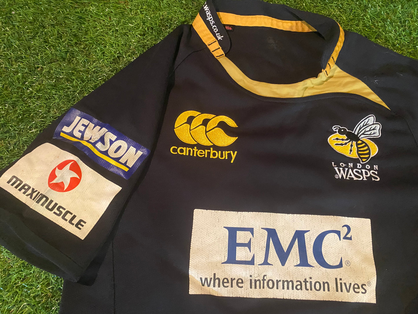 Wasps England Rugby Union Football Medium Mans Vintage CCC Made Jersey