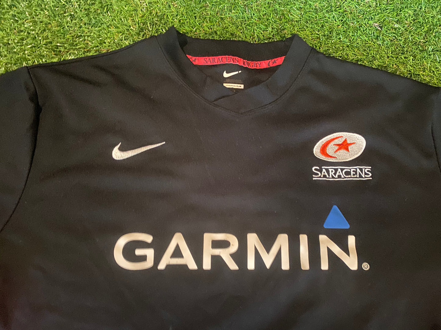 Saracens England Rugby Union Football Big XXL 2XL Mans Nike Made Stretch Jersey