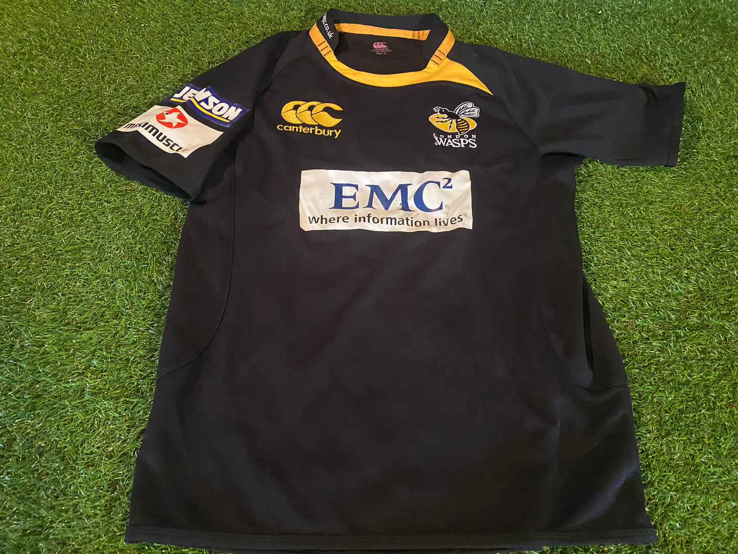 Wasps England Rugby Union Football Medium Mans Vintage CCC Made Jersey