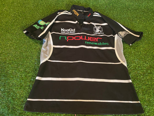 Ospreys Wales Welsh Cymru Rugby Union Medium Mans Kooga Made Jersey