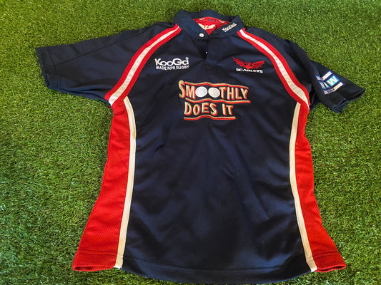 Scarlets Wales Welsh Cymru Rugby Union Medium Mans Kooga Made Jersey