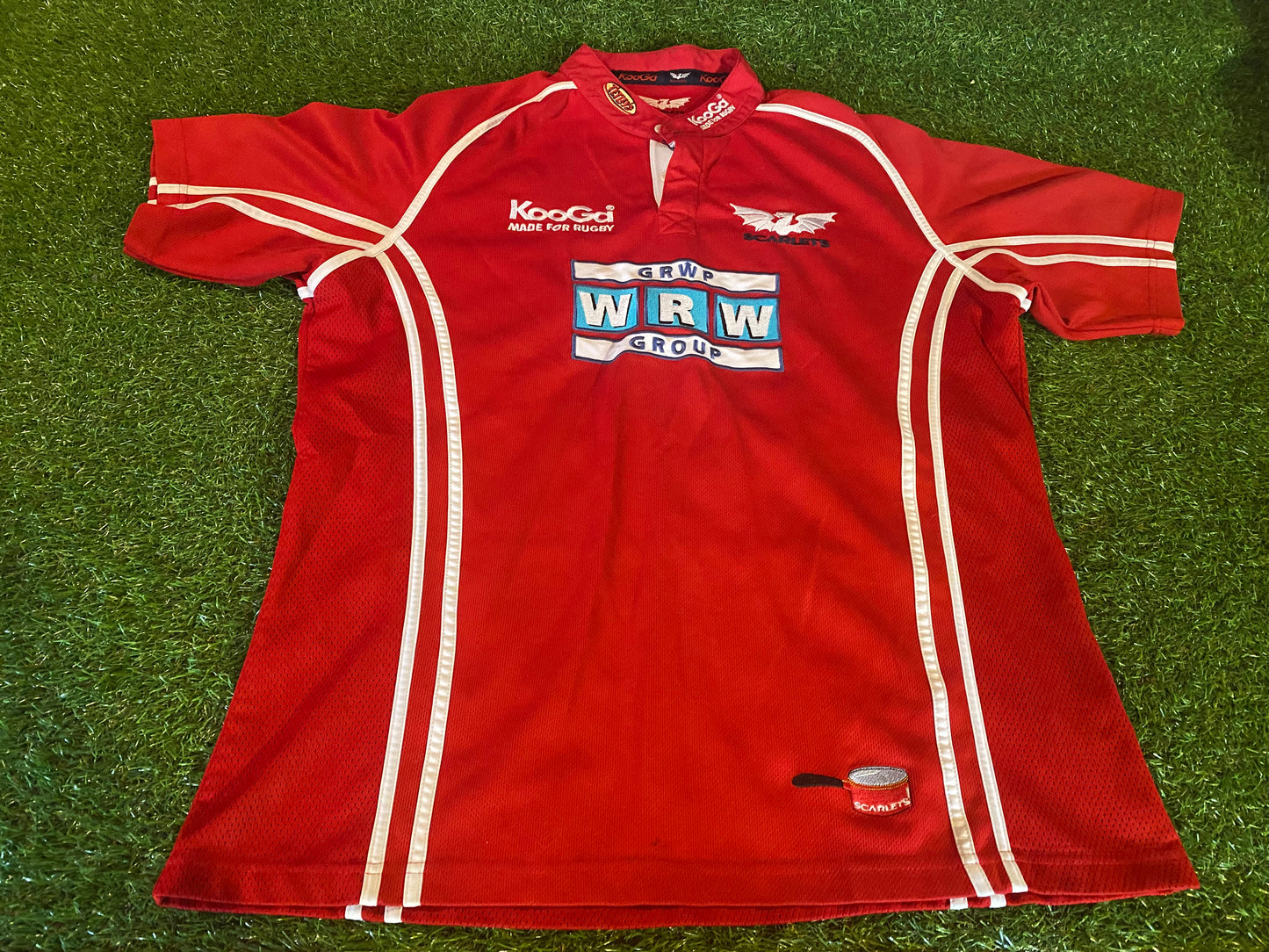 Scarlets Wales Welsh Cymru Rugby Union XL Extra Large Mans Kooga Made Jersey