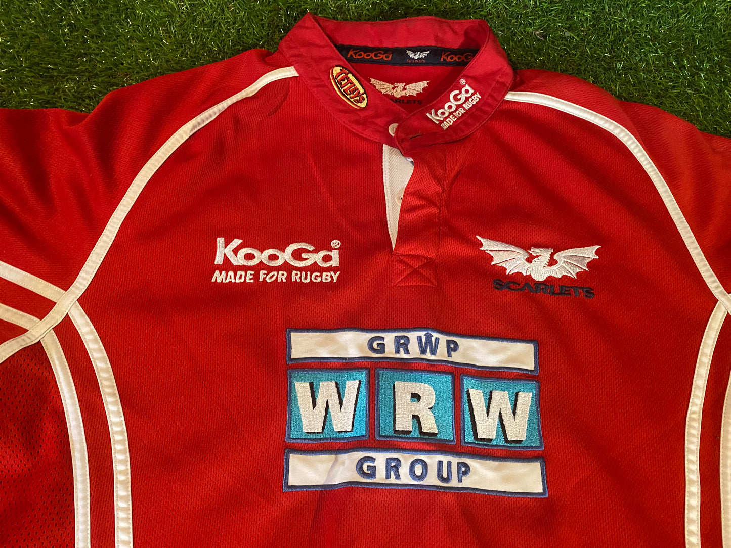 Scarlets Wales Welsh Cymru Rugby Union XL Extra Large Mans Kooga Made Jersey