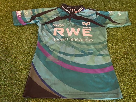 Ospreys Wales Welsh Cymru Rugby Union Small Mans Kooga Made Jersey