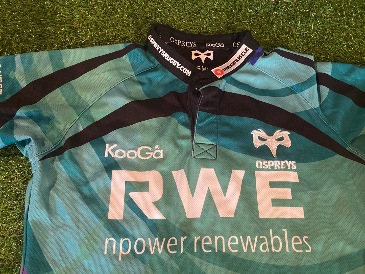 Ospreys Wales Welsh Cymru Rugby Union Small Mans Kooga Made Jersey