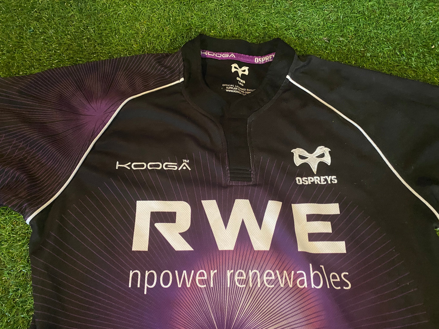 Ospreys Wales Welsh Cymru Rugby Union Large Mans Kooga Made Jersey