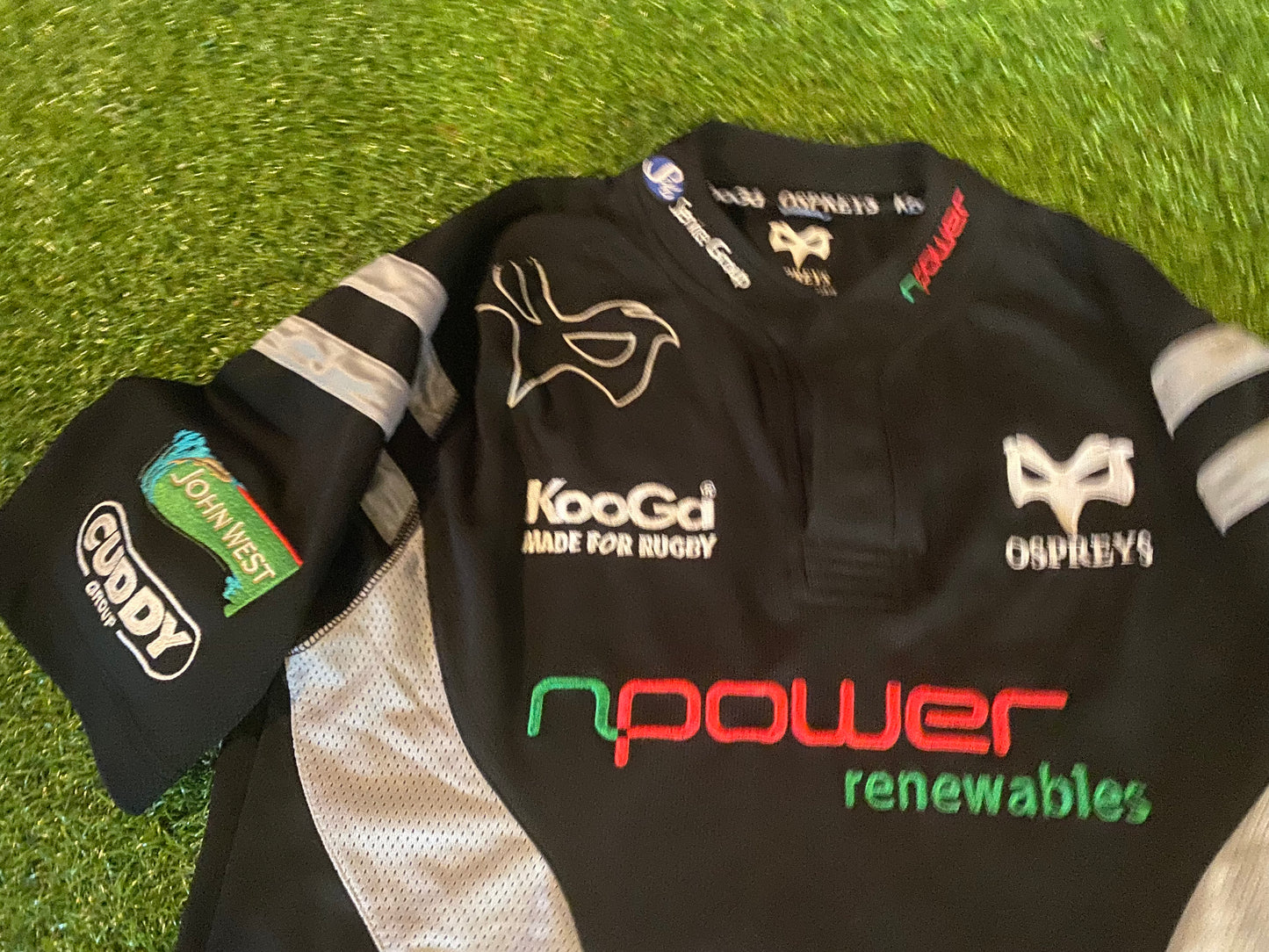 Ospreys Wales Welsh Cymru Rugby Union Medium Mans Kooga Made Jersey