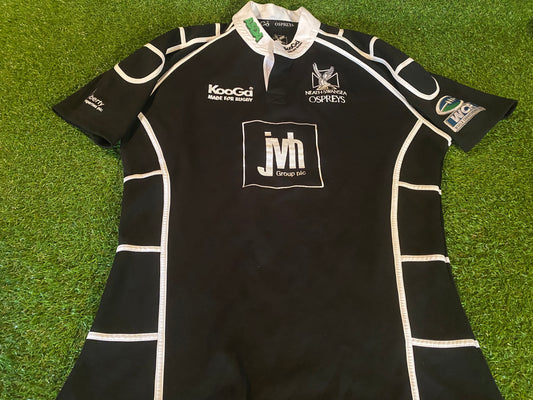 Neath Swansea Ospreys Wales Welsh Cymru Rugby Union XXL 2XL Mans Kooga Made Jersey