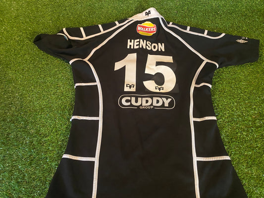 Neath Swansea Ospreys Wales Welsh Cymru Rugby Union Medium Mans Henson no15 Jersey