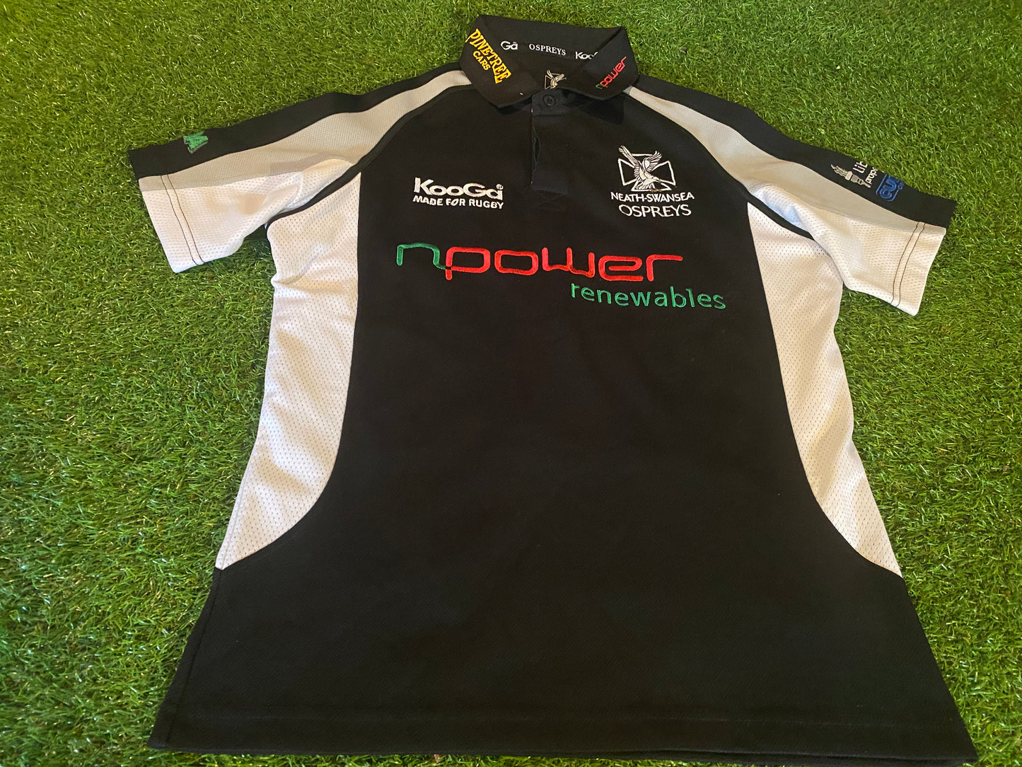 Neath Swansea Ospreys Wales Welsh Cymru Rugby Union Medium Mans Kooga Made Jersey