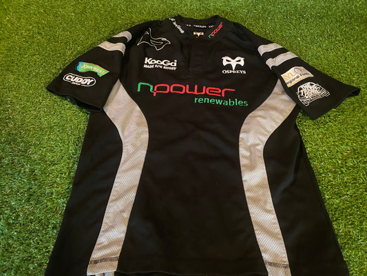 Ospreys Wales Welsh Cymru Rugby Union football Large Mans Kooga Made Jersey