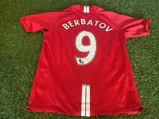 Manchester United Soccer Football XL Boys / Youths 13-14 yr Rare Berbatov 2008 Jersey