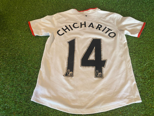 Manchester United Soccer Football XL Boys / Youths 13-14 yr Chicharito no14 Away Jersey