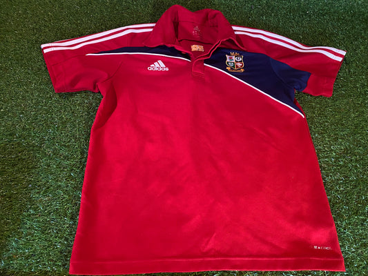 British & Irish Lions Rugby Union Football Large Mans 2009 Adidas Tour of South Africa Polo Jersey