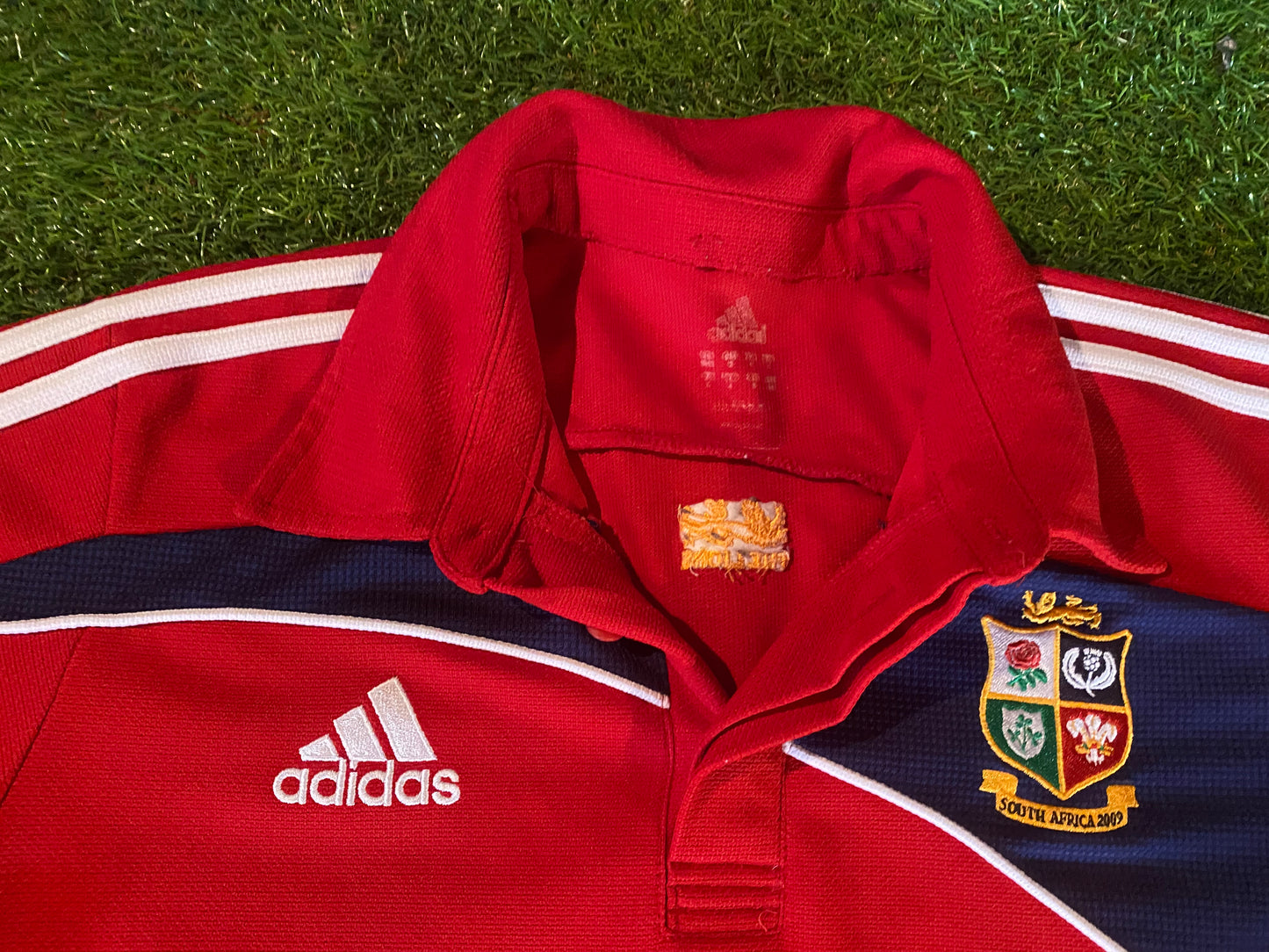 British & Irish Lions Rugby Union Football Large Mans 2009 Adidas Tour of South Africa Polo Jersey