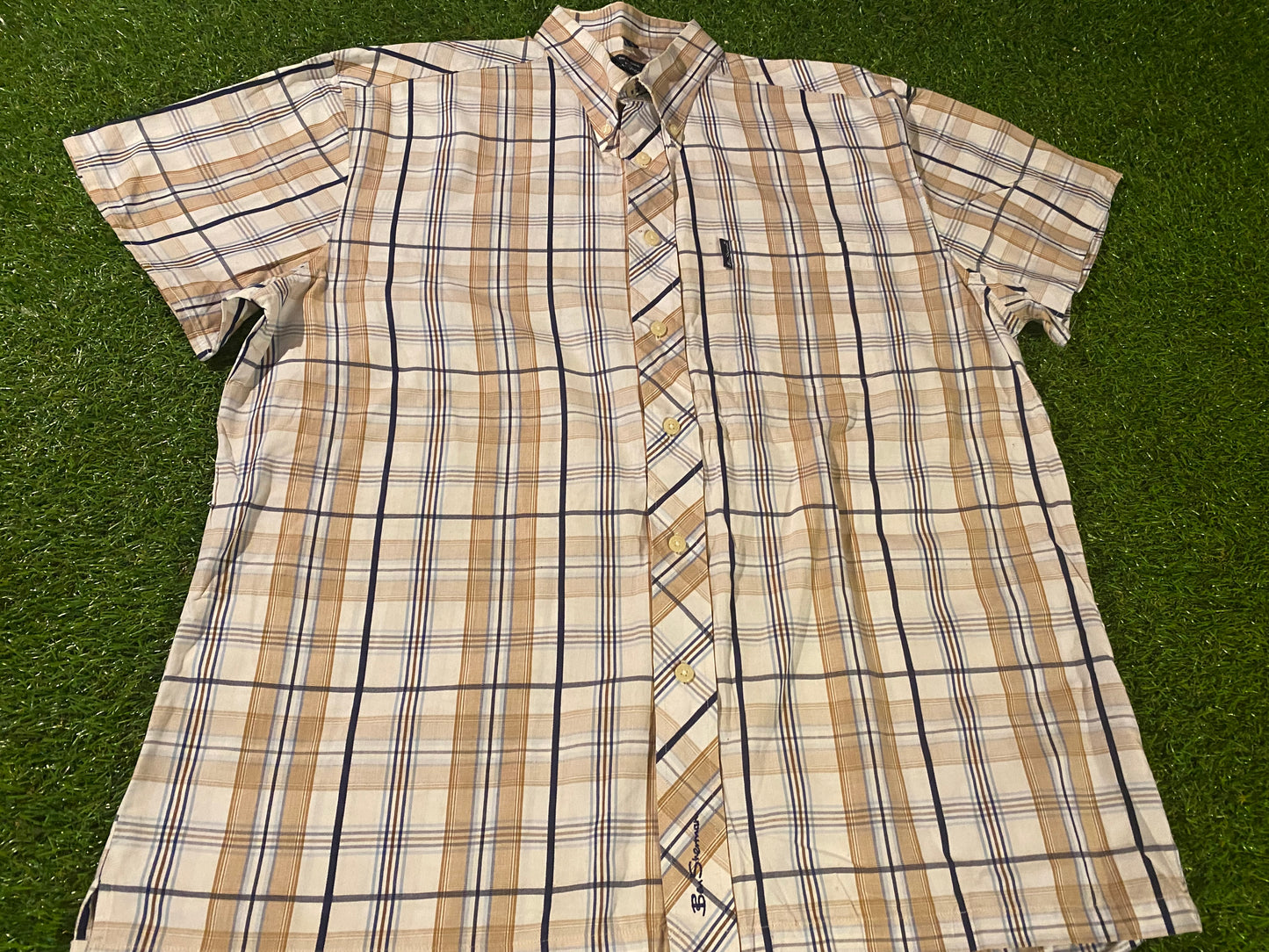 Ben Sherman Ska Mod Skinhead Clothing Size 3L Large Mans Short Sleeved Shirt