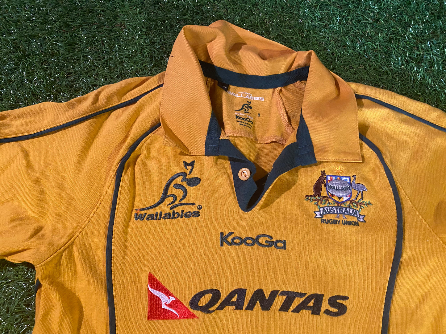 Australia Oz Wallabies Rugby Union Womans Size 8 Size Kooga Made Home Jersey