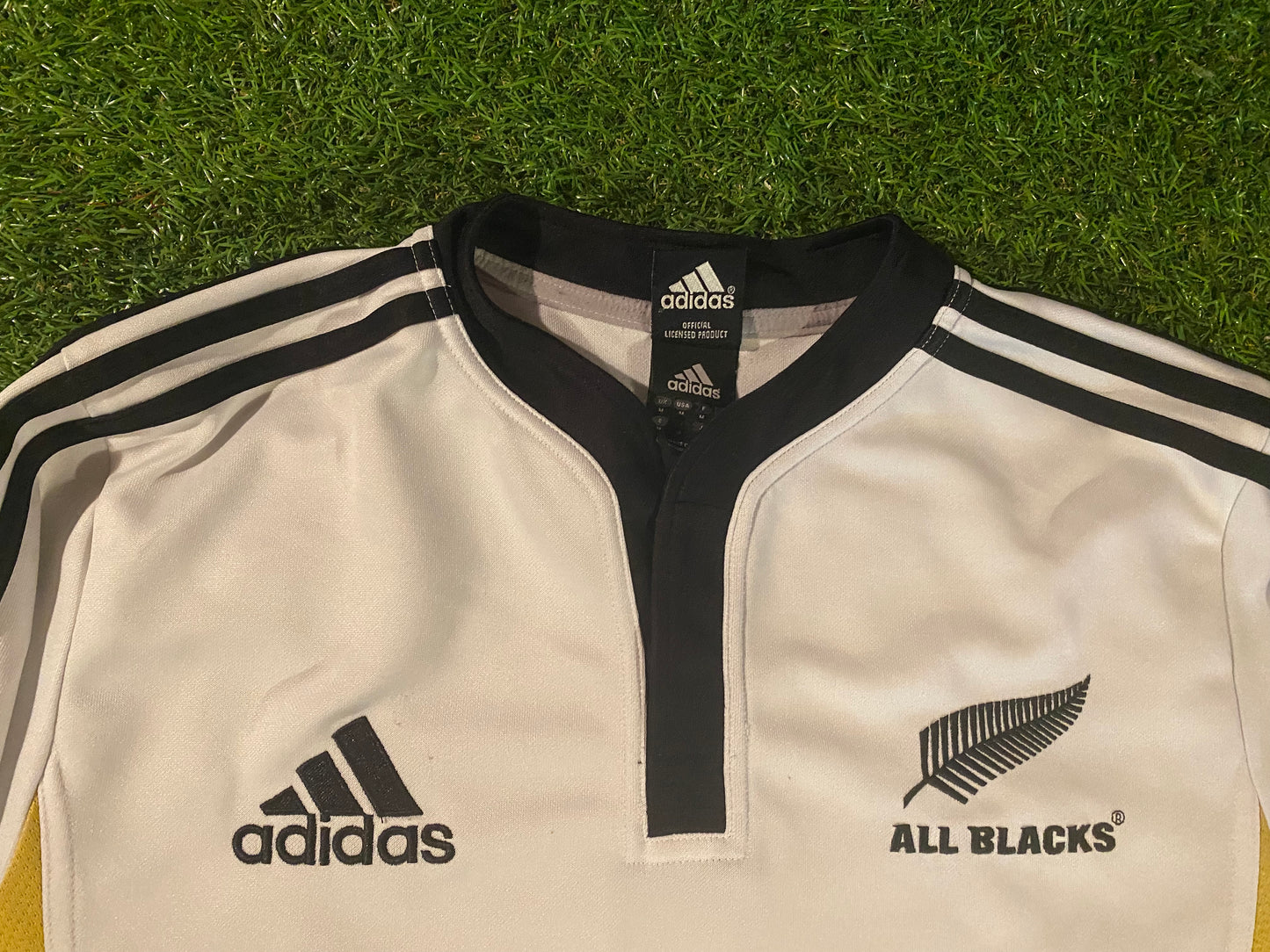 New Zealand All Blacks Rugby Union Football Medium Mans Adidas Made Away Jersey