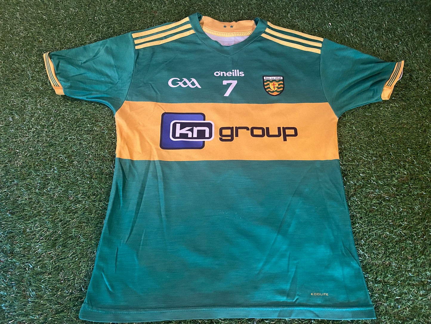 Co Donegal Ireland GAA Gaelic Football Hurling Large Mans Tight Fit Match Worn no7 Jersey