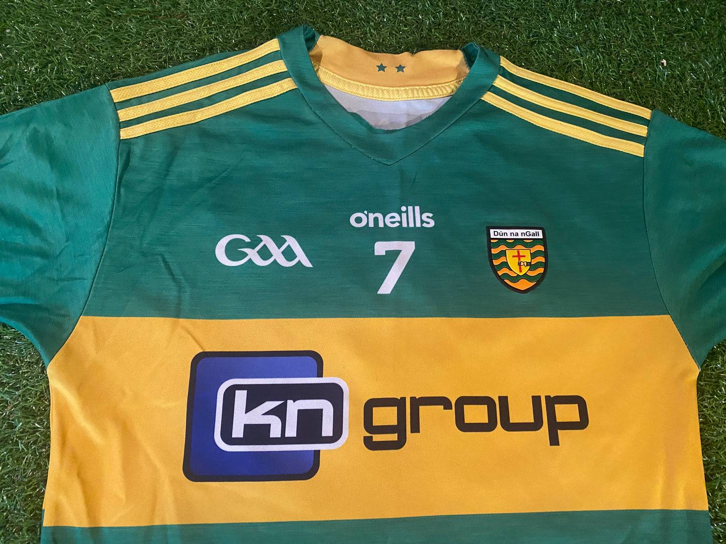 Co Donegal Ireland GAA Gaelic Football Hurling Large Mans Tight Fit Match Worn no7 Jersey