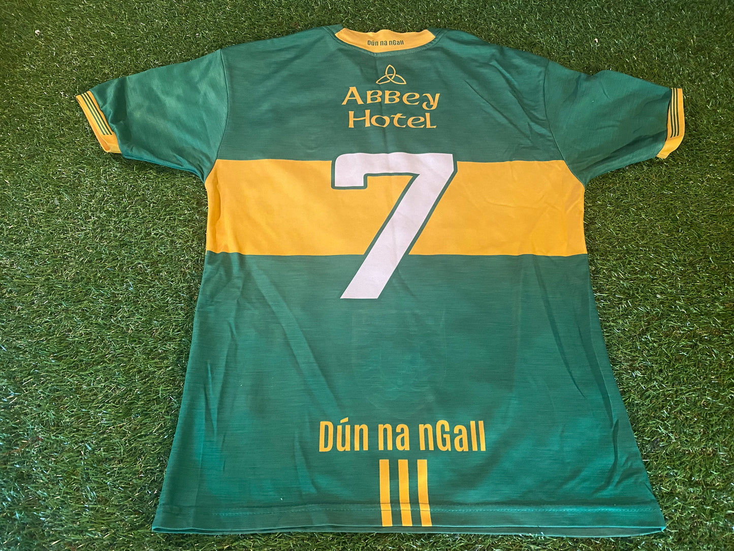 Co Donegal Ireland GAA Gaelic Football Hurling Large Mans Tight Fit Match Worn no7 Jersey