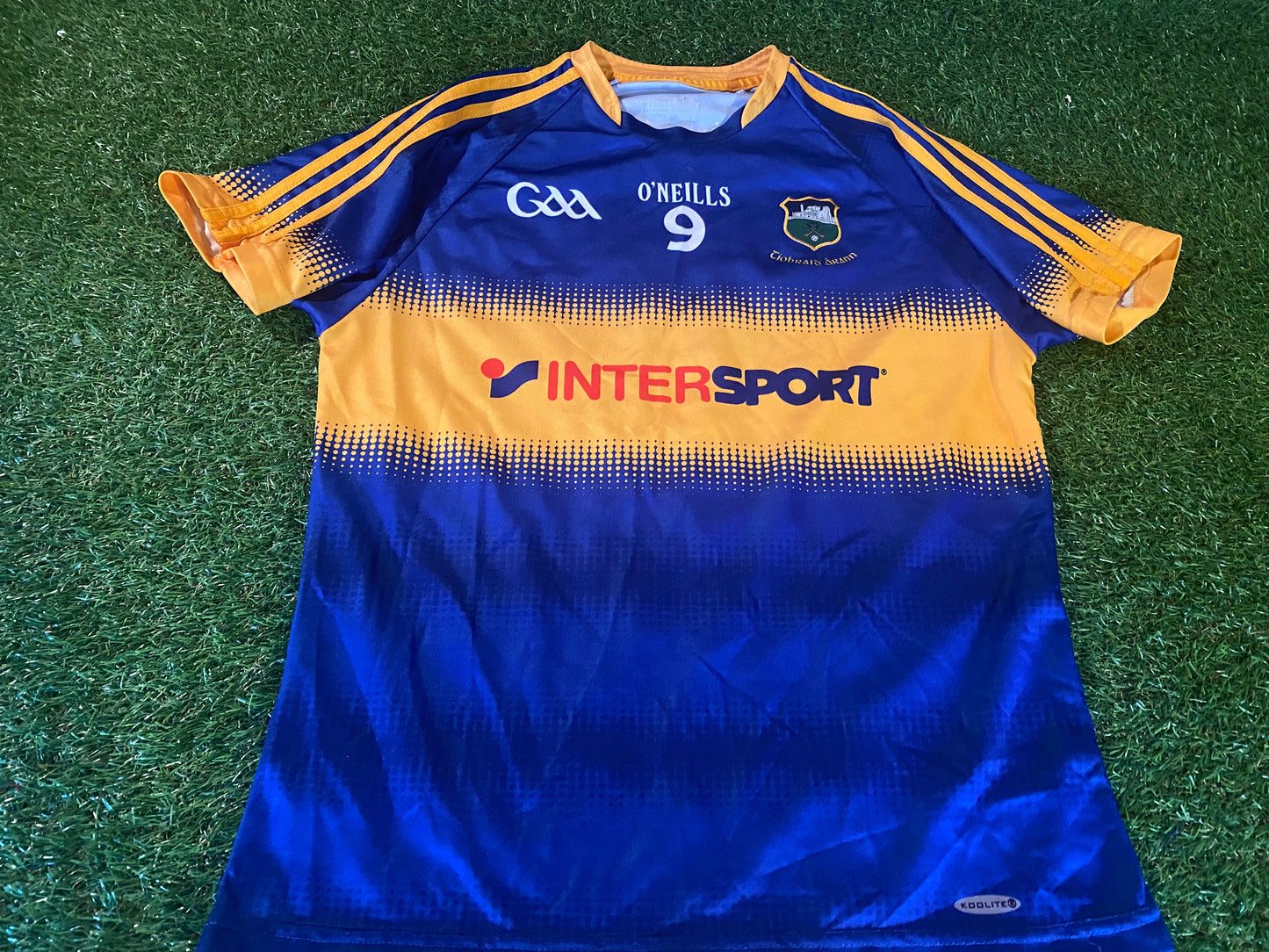 Co Tipperary Ireland GAA Gaelic Football Hurling Medium Mans Tight Fit Match Worn no9 Jersey