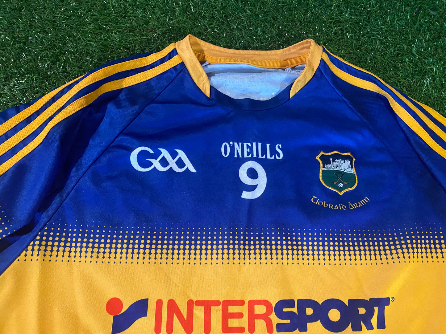 Co Tipperary Ireland GAA Gaelic Football Hurling Medium Mans Tight Fit Match Worn no9 Jersey