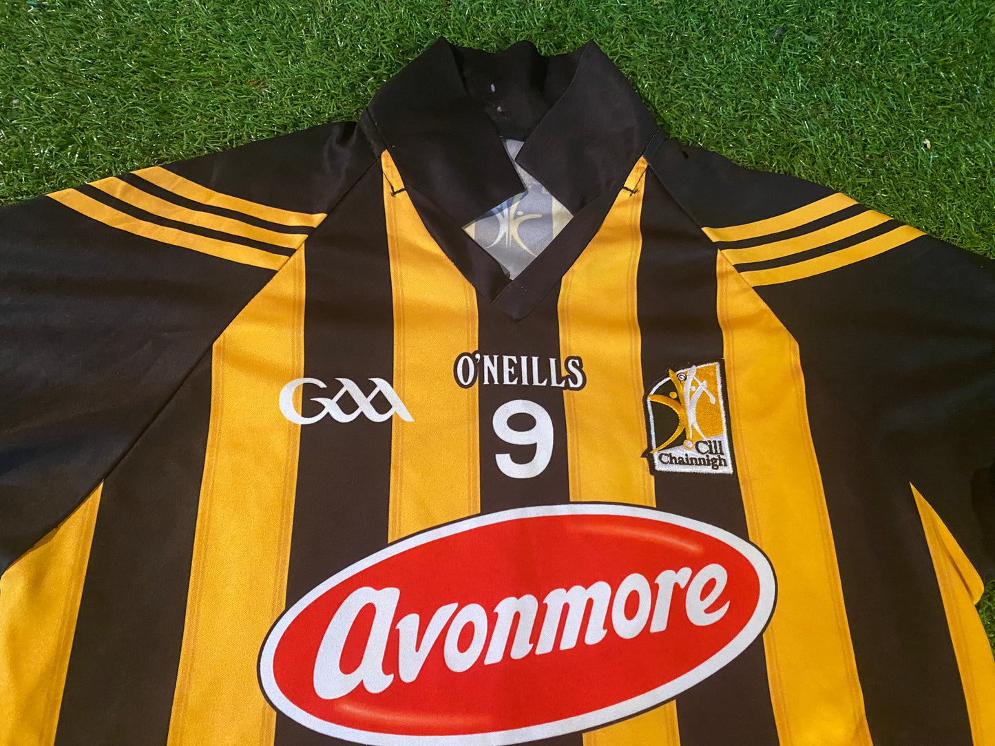 Co Kilkenny Ireland GAA Gaelic Football Large Mans Tight Fit Match Worn no9 Jersey