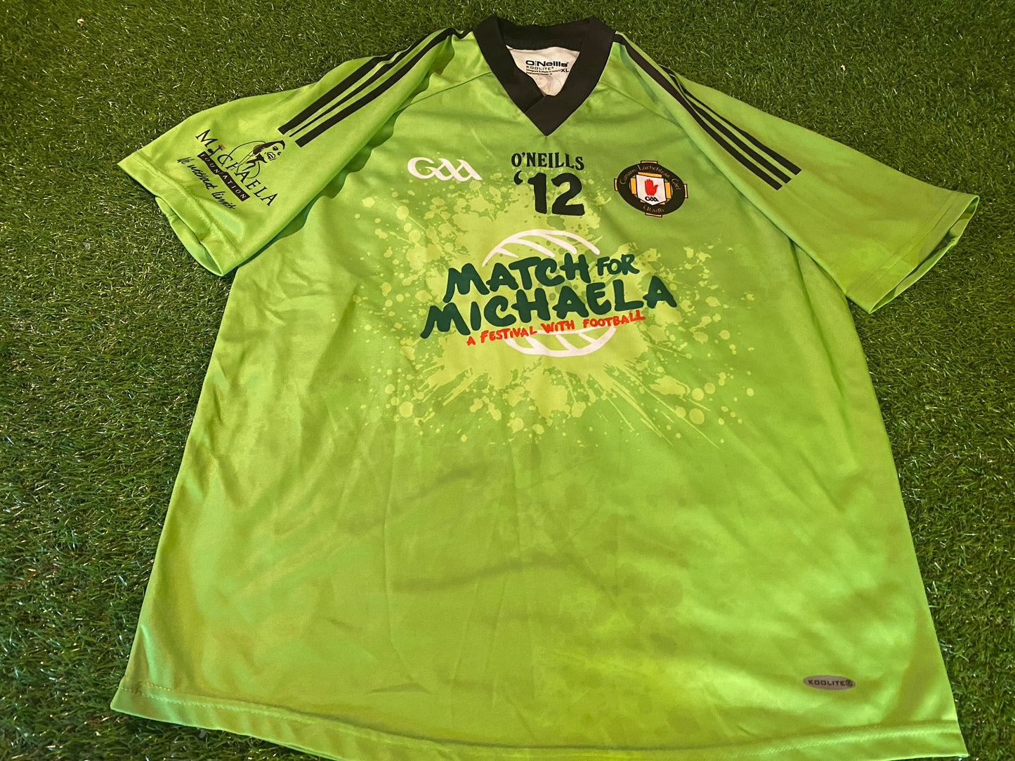 Ulster Match For Michaela Uladh GAA Gaelic Hurling Football XL Extra Large Mans 12 Jersey