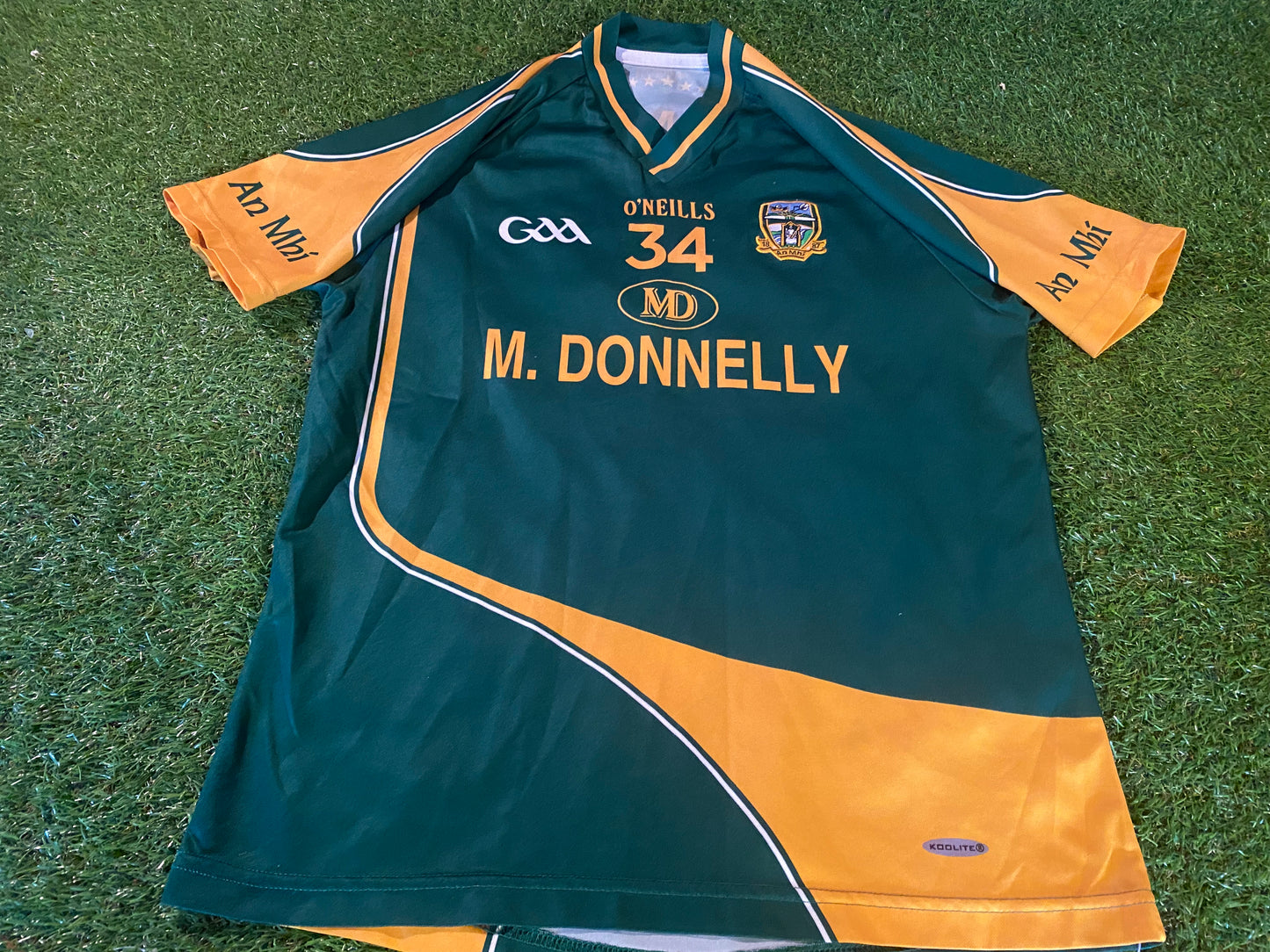 Co Meath Ireland GAA Gaelic Football Hurling Medium Mans Tight Fit Match Worn no34 Jersey