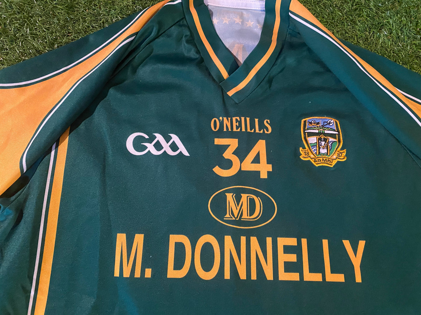 Co Meath Ireland GAA Gaelic Football Hurling Medium Mans Tight Fit Match Worn no34 Jersey