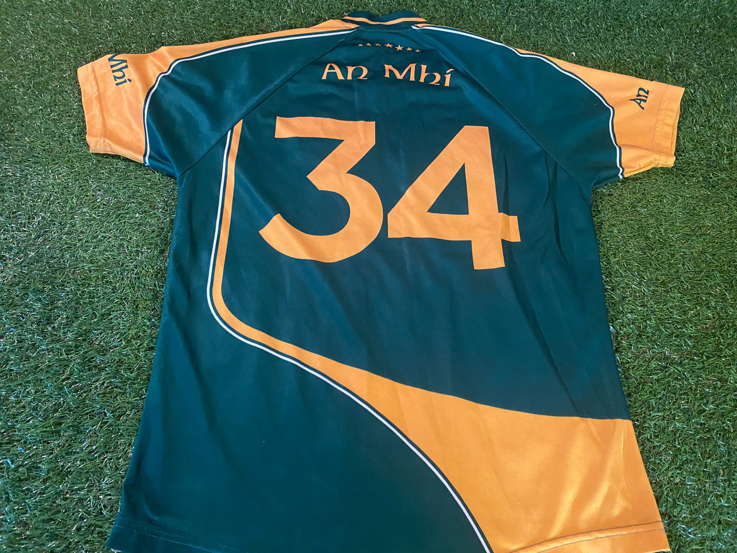 Co Meath Ireland GAA Gaelic Football Hurling Medium Mans Tight Fit Match Worn no34 Jersey