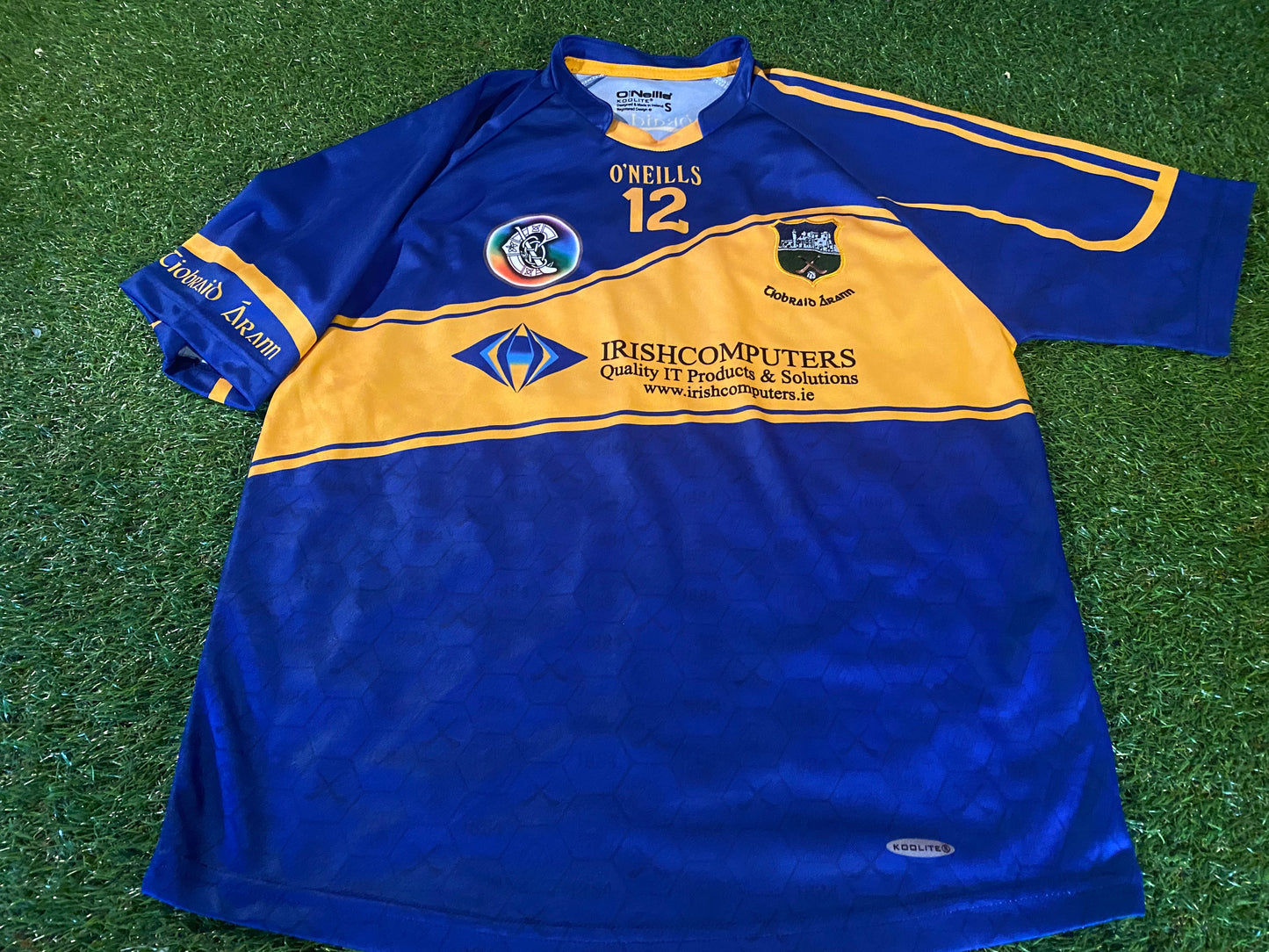 Co Tipperary Ireland GAA Gaelic Hurling Small to Medium Mans Match Worn no12 Jersey