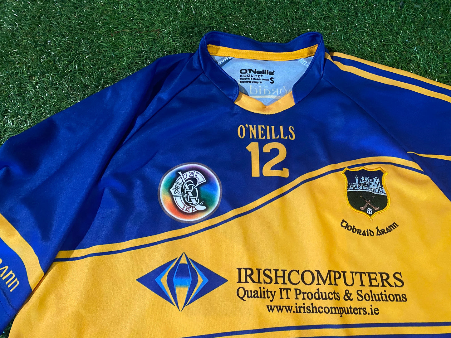 Co Tipperary Ireland GAA Gaelic Hurling Small to Medium Mans Match Worn no12 Jersey