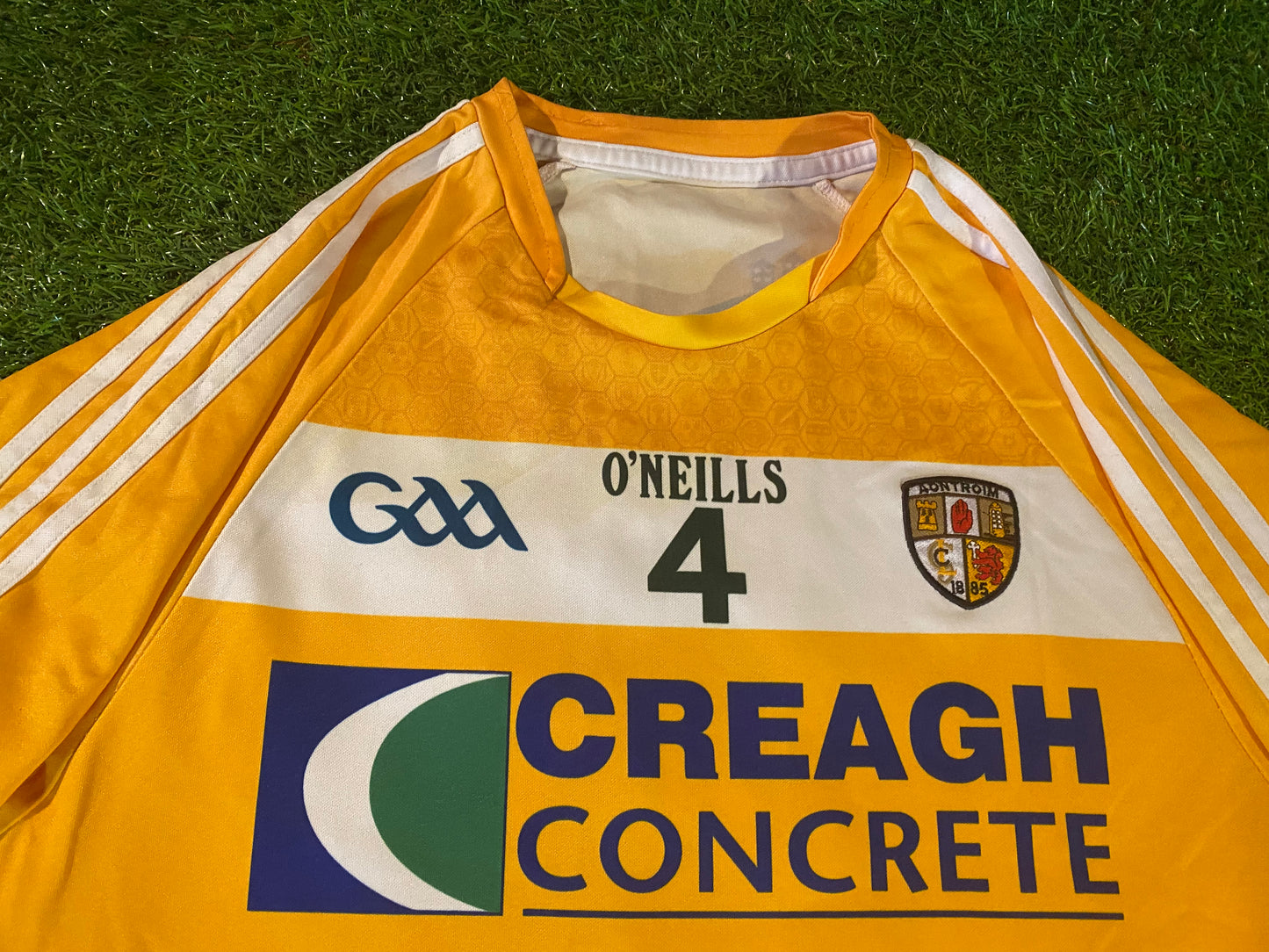 Co Antrim Ireland GAA Gaelic Football Hurling Small Mans Tight Fit Match Worn no14 Jersey