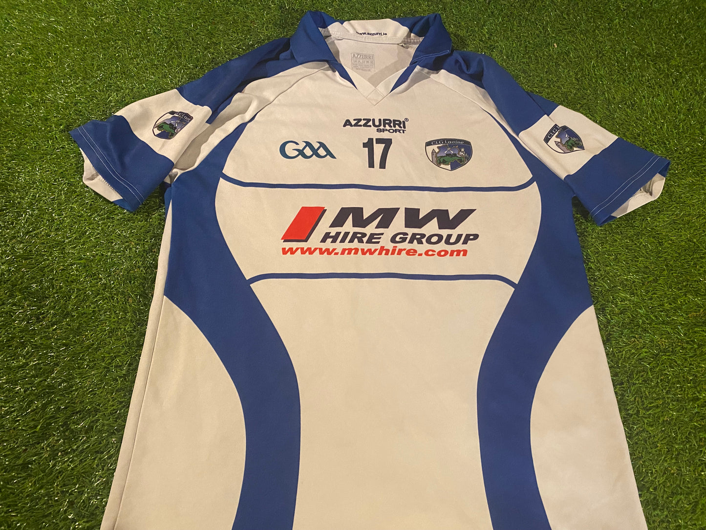 Co Laois Ireland GAA Gaelic Football Hurling Medium Mans Rare Match Worn no17 Jersey