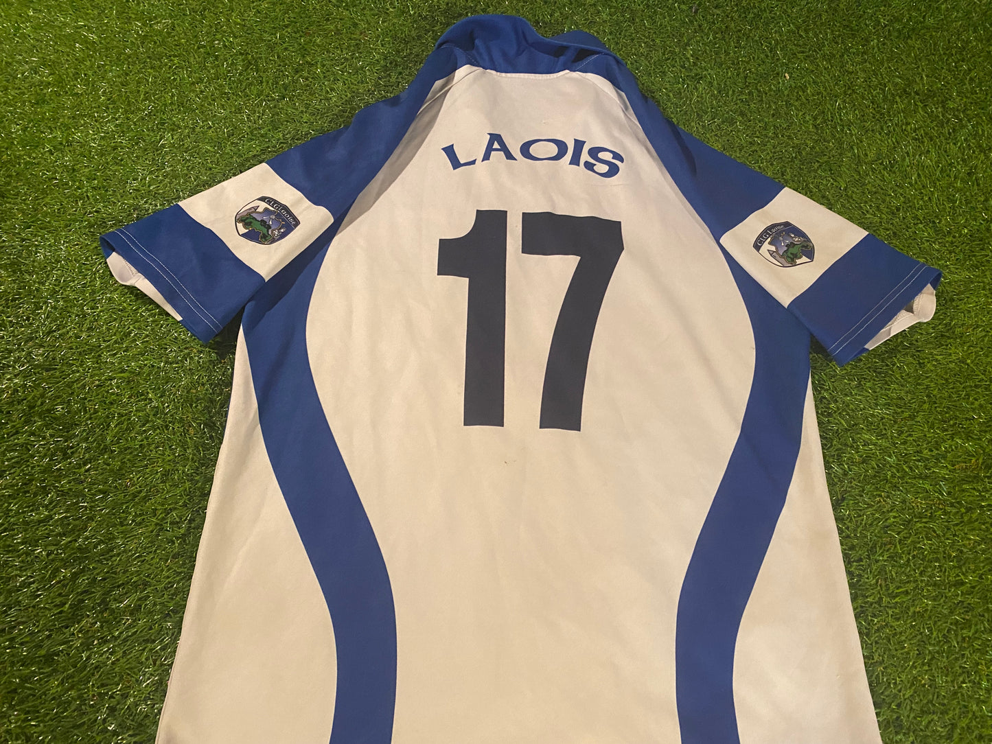 Co Laois Ireland GAA Gaelic Football Hurling Medium Mans Rare Match Worn no17 Jersey