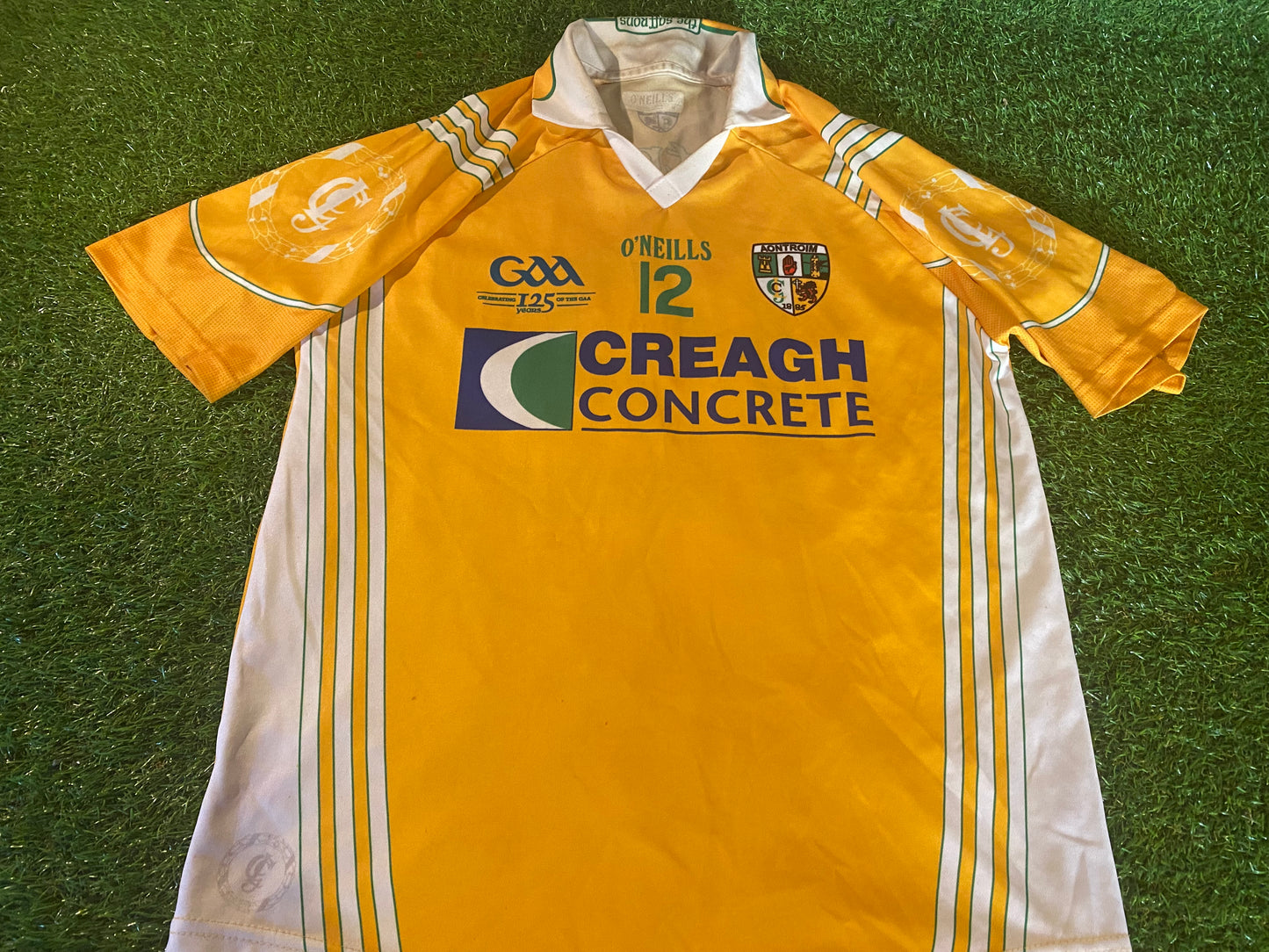 Co Antrim Ireland Eire GAA Gaelic Football Hurling Match Worn Medium Mans no12 Jersey