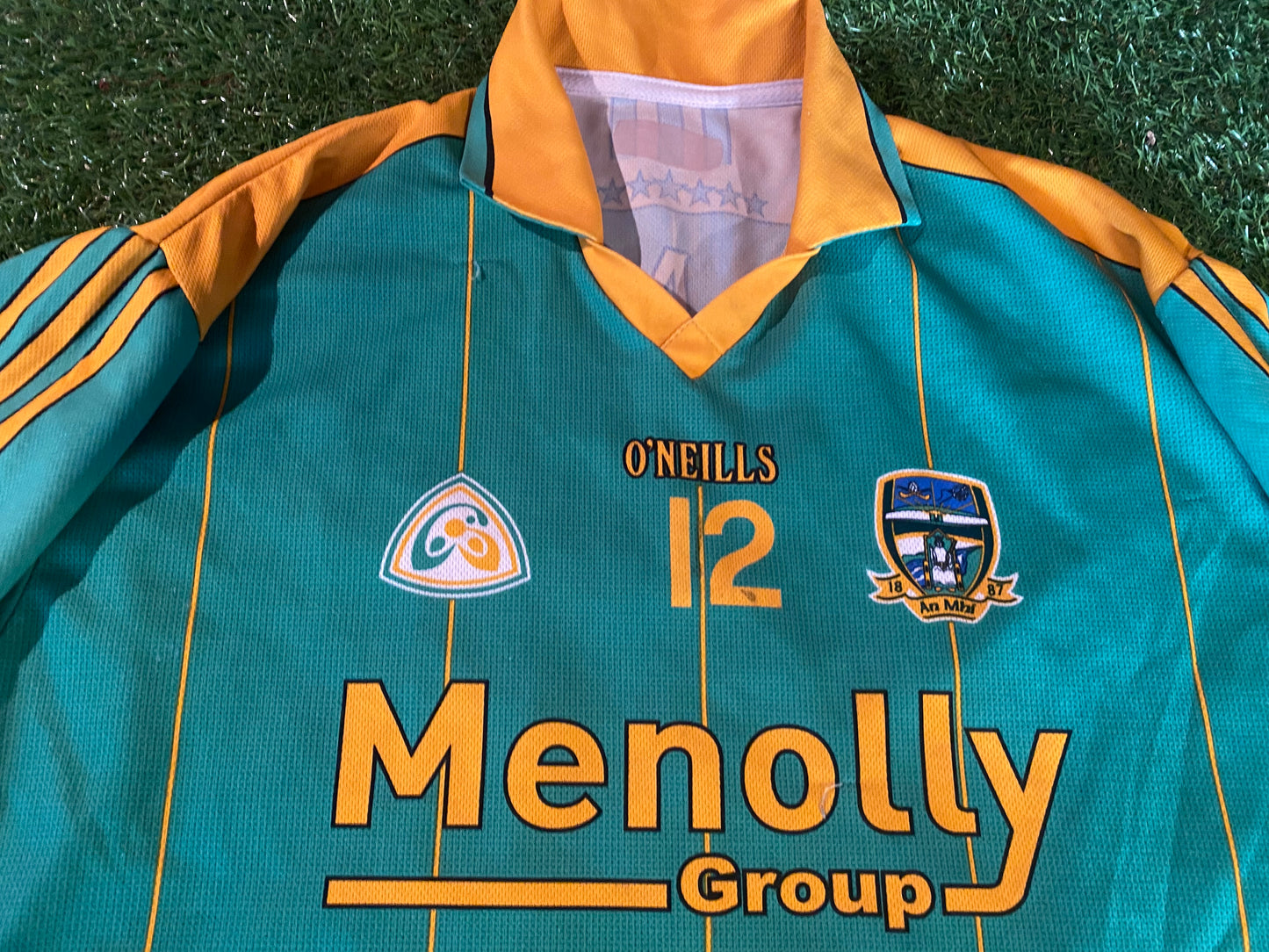 Co Meath Ireland GAA Gaelic Hurling Large Mans Vintage Match Worn no12 Jersey