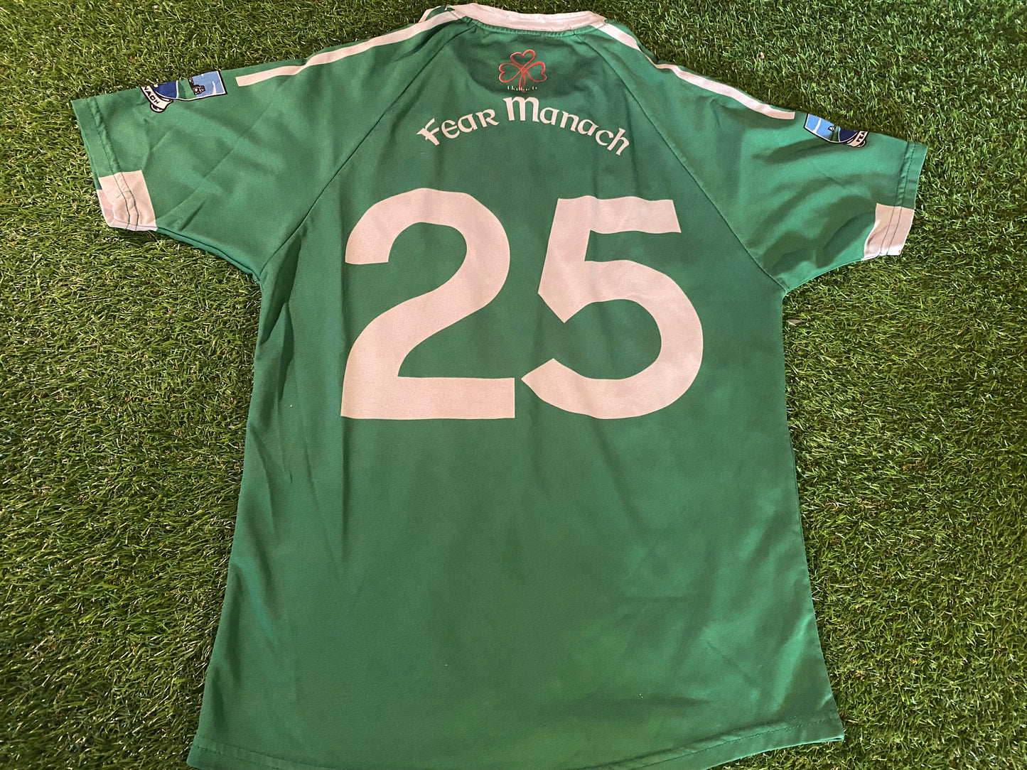 Co Fermanagh Ireland GAA Gaelic Hurling Large Mans Tight Fit Match Worn no25 Jersey