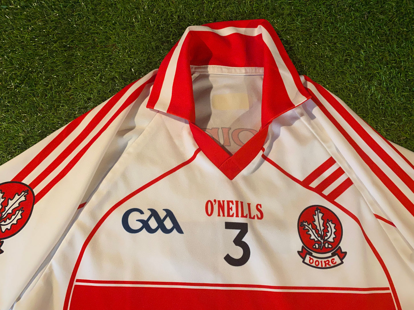 Co Derry Doire Ireland GAA Gaelic Football Hurling Medium Mans Tight Fit no3 Home Jersey