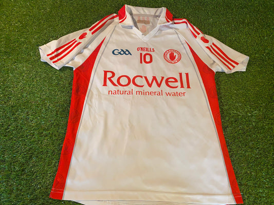 Co Tyrone Ireland GAA Gaelic Football Hurling Medium Mans Tight Fit no10 Home Jersey