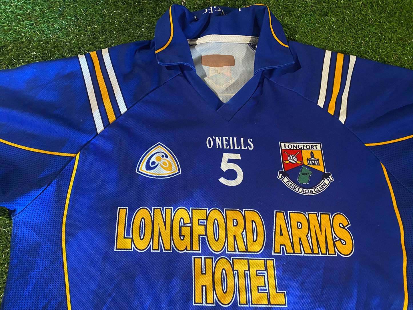 Co Longford Ireland GAA Gaelic Hurling Medium Mans Vintage Match Worn no5 Jersey